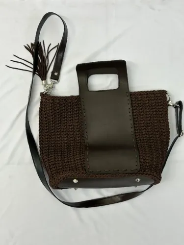 BOLSA MARROM ARTESANATO