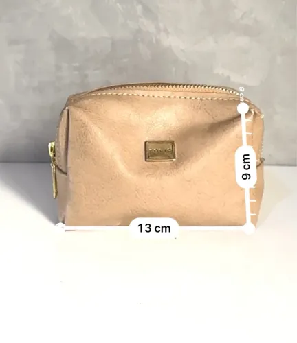 Necessaire Feminina Bege Folic- 13x9cm