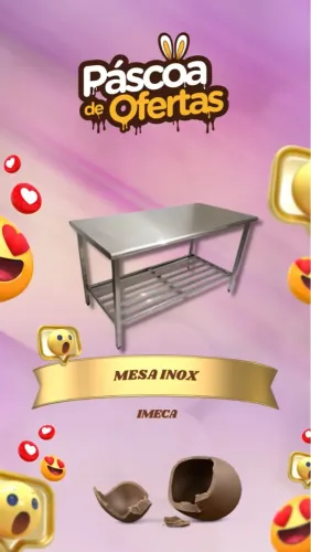 Mesa Inox para Comércio - Oferta de Páscoa!
