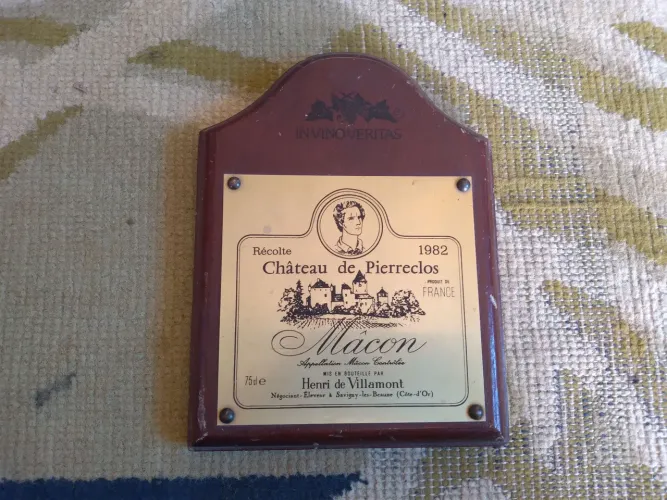 Placa Decorativa de vinho Château Macôn