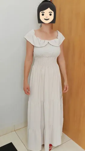 Vestido Off-White Três Marias - Longo e atemporal Atemporal