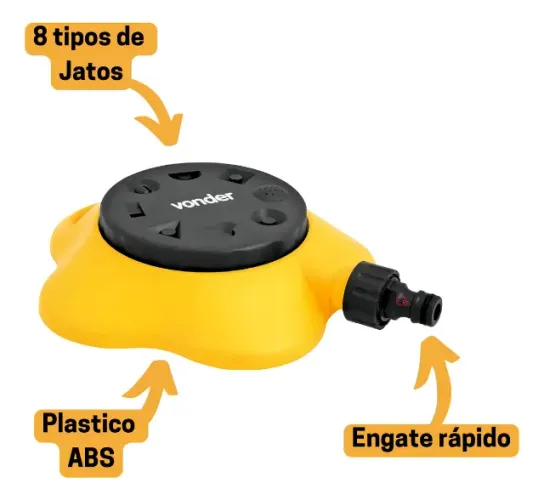 Irrigador Plastico Vonder Multiplos Jatos 
