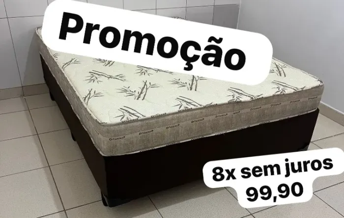 Cama box colchão e base