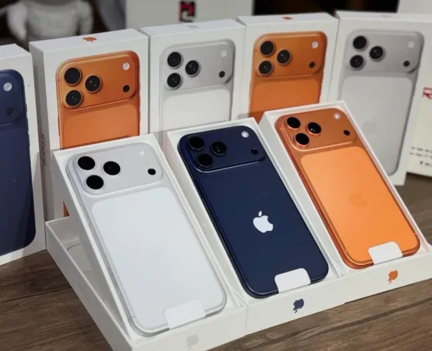 iPhone 17 pro max 256GB laranja, branco e silver LACRADO 1 ano de garantia Apple