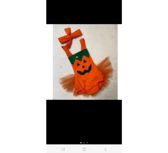 Fantasia abóbora halloween bebê  
