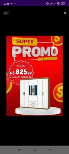 Roupeiro 6 Portas - Super Promoção!