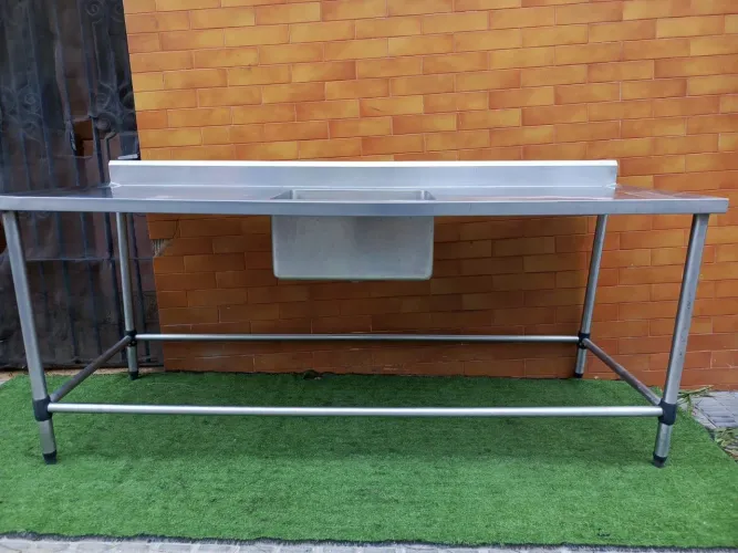 Pia industrial inox bancada 