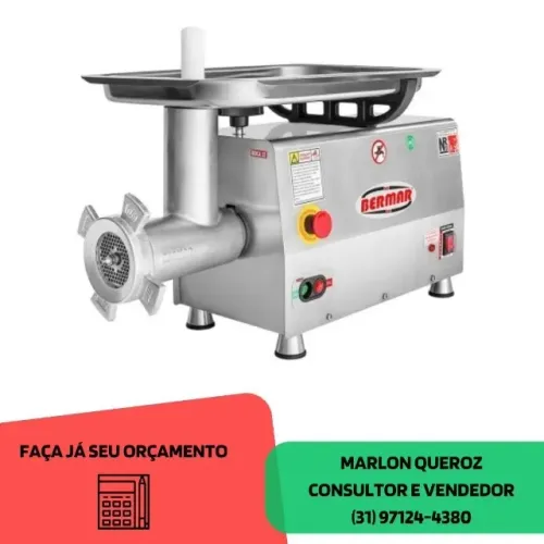 Moedor de Carne Bermar Boca 22 Novo Profissional