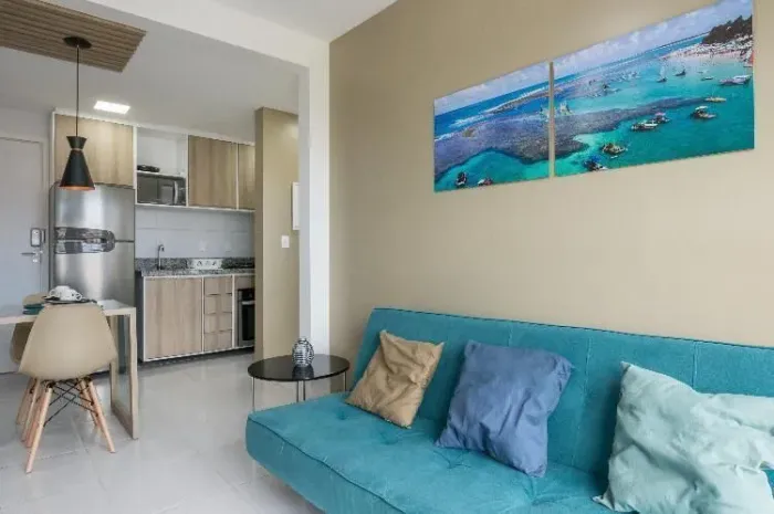 Flat em muro alto 350.000