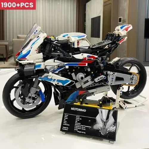 Kit p/ montar moto BMW M 1000 RR (1920 peças) compatível Lego #42130