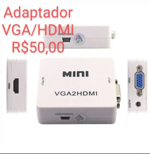 Adaptador Conversor VGA para HDMI - R$50,00