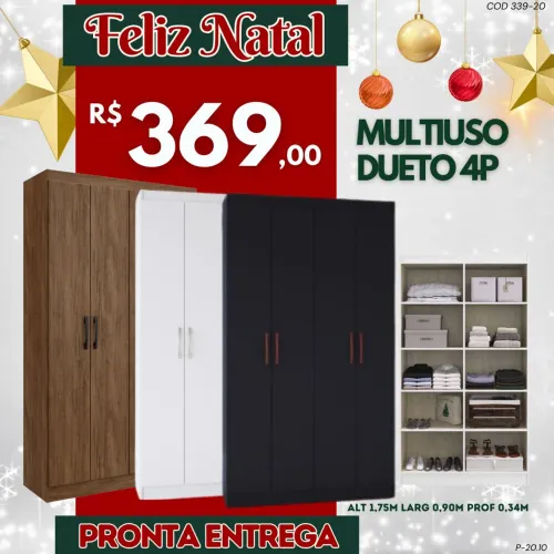Armário multiuso duplo 4 portas