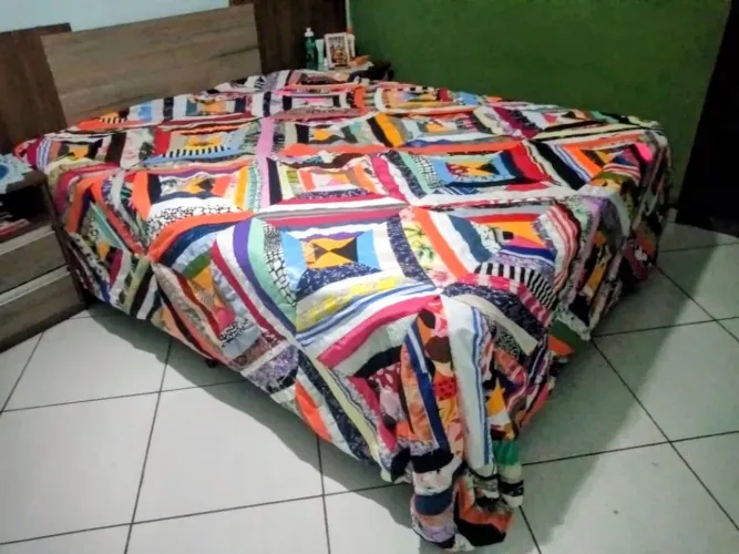 Colcha de Retalhos Casal presente para o dia das mães 