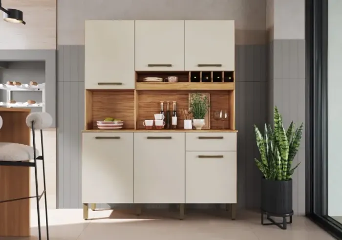 Armario de Cozinha 6 Portas Pinot, em MDF (Novo)