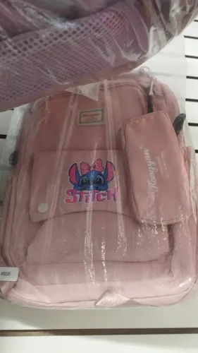 Mochila C/Estojo Stitch