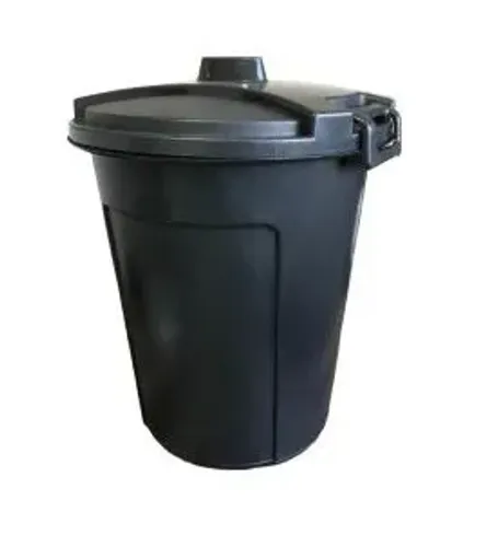 Lixeira Com Tampa Cesto de Lixo Redondo Medio Cor Preta Super Resistente 50L EM PROMOCAO
