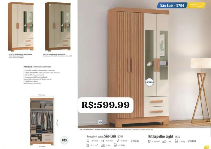 Guarda roupa solteiro