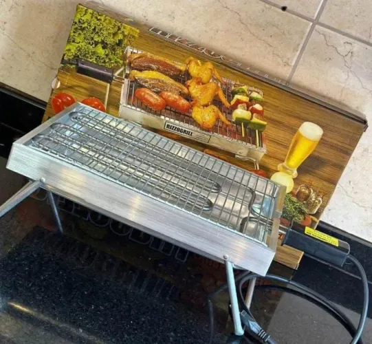Churrasqueira elétrica top grill na promoção 