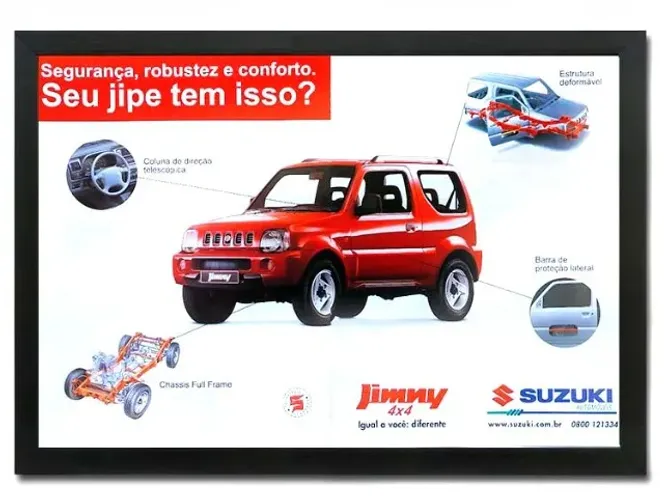 Suzuki Jimny 1999 ou 2013 - Quadro decorativo com propaganda/matéria original de revista