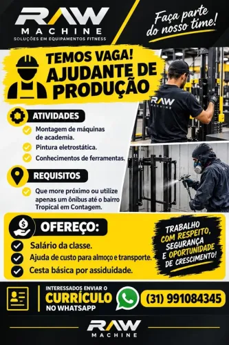 VAGA DE EMPREGO - NÃO EXIGE EXPERIÊNCIA