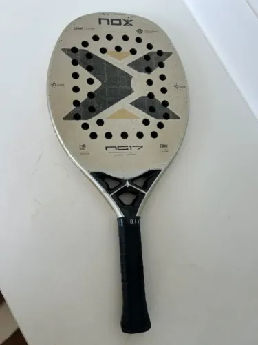 Raquete De Beach Tennis Nox Ng17 Nico Gianotti Carbono 18k