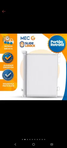 Portão Tela De Segurança Retrátil Bebê E Pet Até 140cm (Novo)