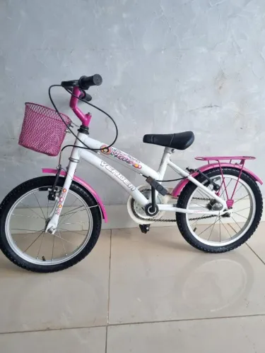 Bicicleta Infantil Verden Breeze Aro 20 - Branca e Rosa com Cesta