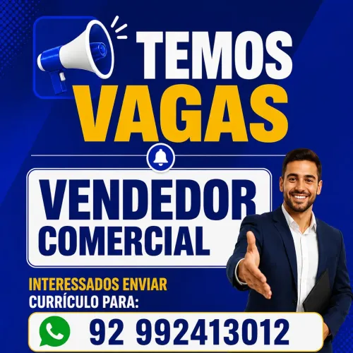 Vaga para Vendedor Comercial