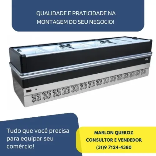 Ilha Para Congelados 3M Vidro Reto Polar