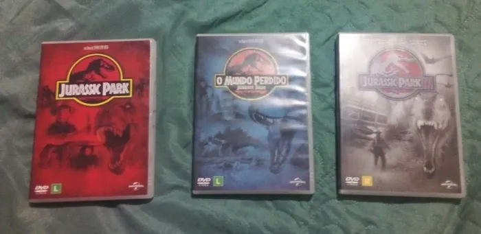 DVDs Trilogia Jurassic Park - Deslacrados porém nunca usados/rodados em leitor de disco