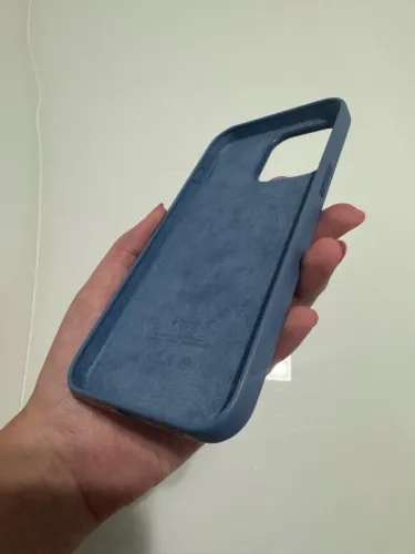 Capa Original Silicone Apple Com MagSafe Azul Iphone 15 Pro Max 