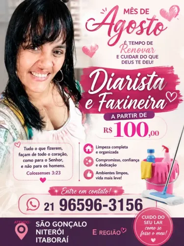 diarista e faxineira 