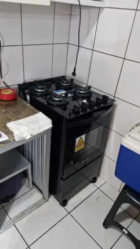 Fogão piso 4B prt vidro