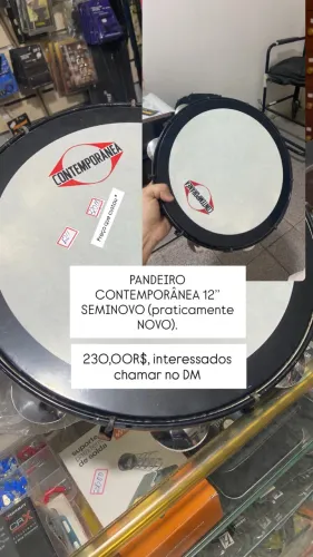 PANDEIRO CONTEMPORÂNEA 12 POLEGADAS