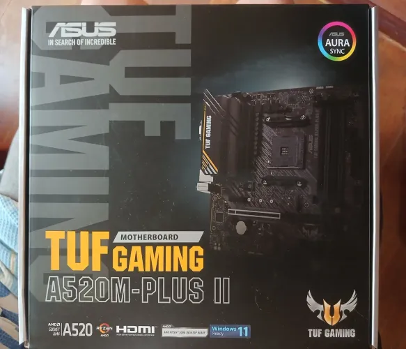 Placa mãe AM4 ASUS A520M TUF GAMING