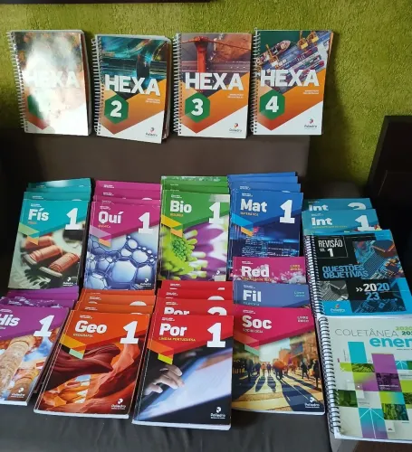 Kit apostila vestibular poliedro - hexa