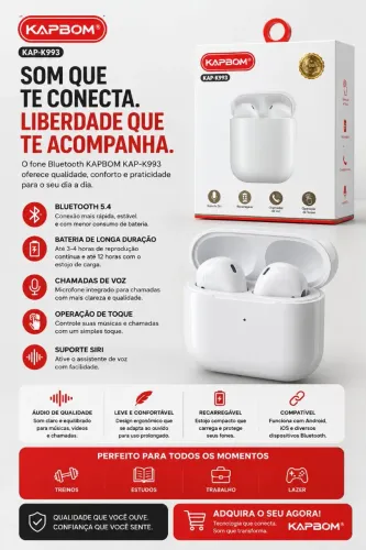 FONE SEM FIO bluetooth ?