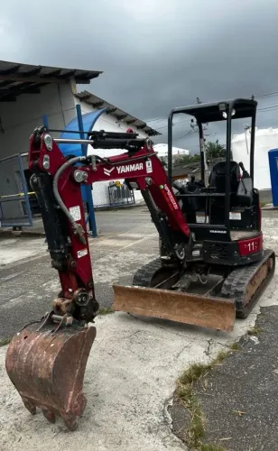 Mini escavadeira Yanmar Vio20 esteira de borracha