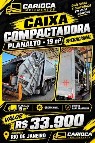 Compactador de lixo planalto 19m3