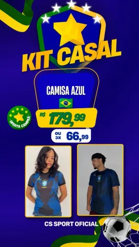 Kit casal camisa do brasil