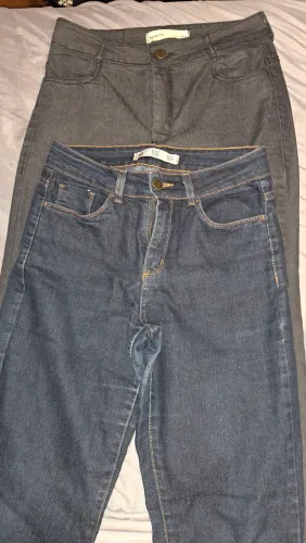 Kit 2 Calças Jeans Femininas Tam 38 - Modelagem Reta - Ótimo Estado