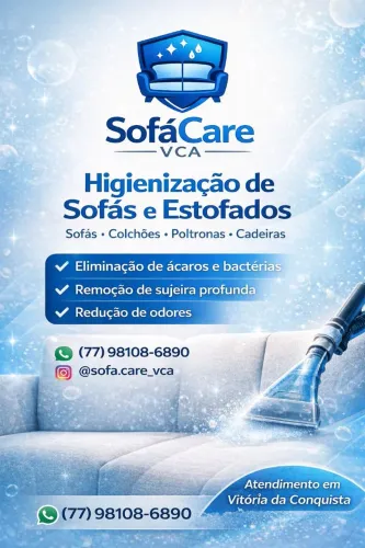 Higienização de Sofá e Estofados - Atendimento Residencial
