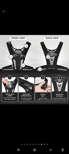 Colete refletivo com bolso ideal para corrida de rua e pedal unissex