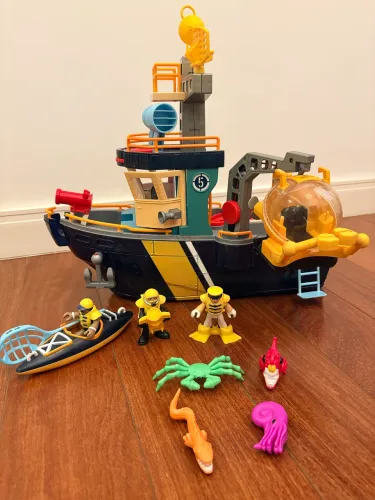 Navio Imaginext Super Navio Aventura Fisher-Price - 100% Completo