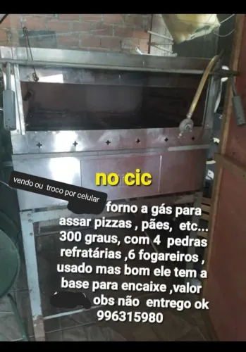 Forno a gás para pizzas e etc.... * watsapp