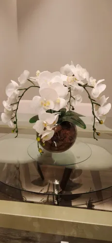 Arranjo Orquidea Flores Artificial Decorativa Centro De Mesa