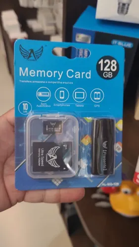 Cartão De Memoria 128GB Com Dois Adaptadores Incluso