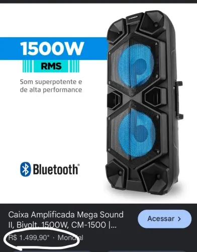 Caixa Amplificada 1500w