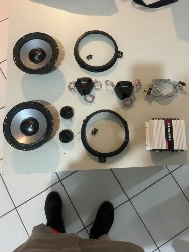 Kit 2 Vias Bomber Upgrade Alto Falante 6 200w Rms Par Cor Preto E Prata, Taramps Ts400x4