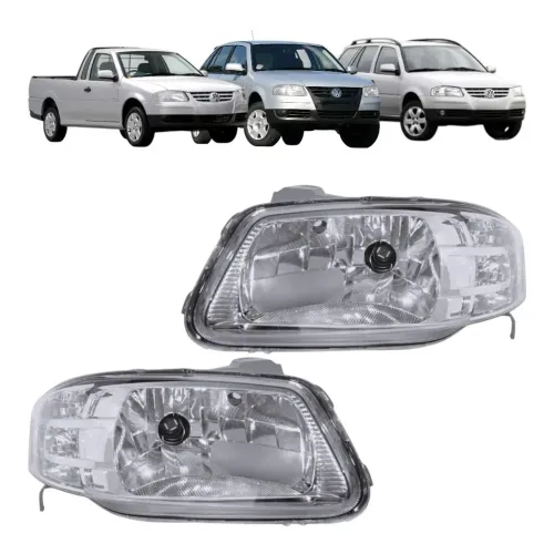 FAROL VW GOL PARATI SAVEIRO G4 CROMADO 